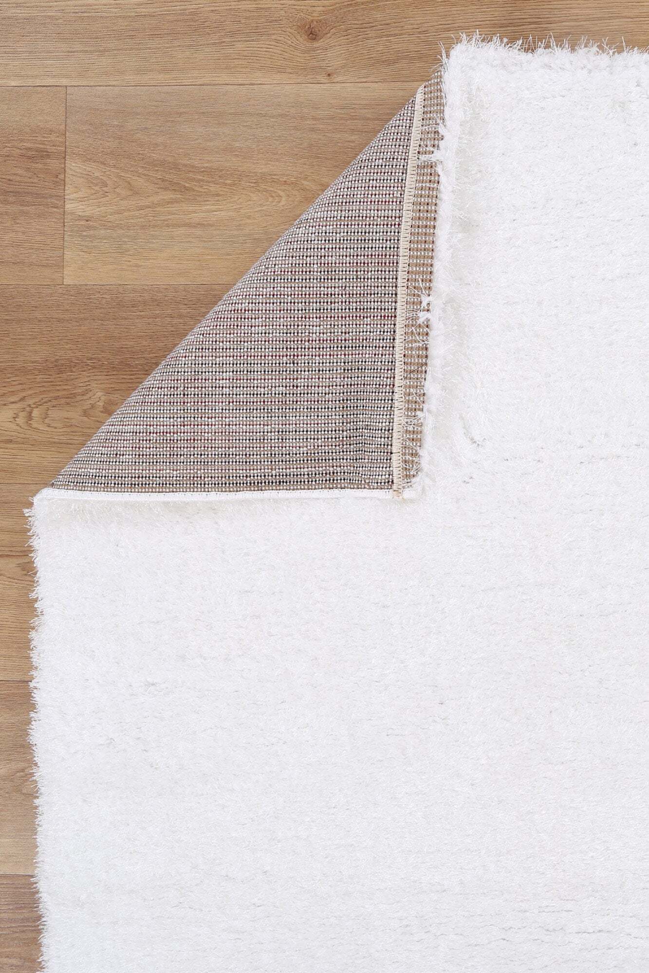 Large View Palace Plain White Shaggy Rug
