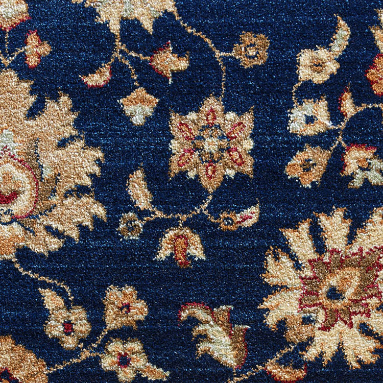 Large View Parker Navy Traditional Floral Rug
