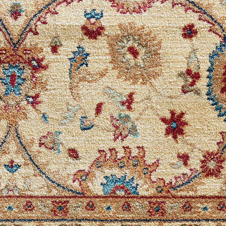 Parker Beige Oriental Fringed Rug