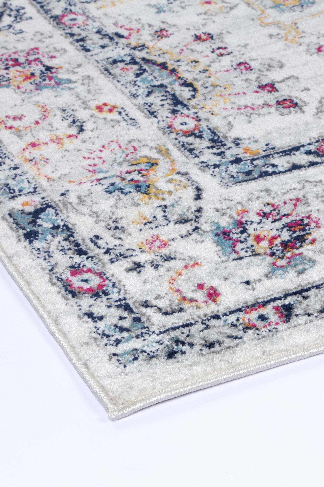 Large View Peri Transitional Floral Border Rug