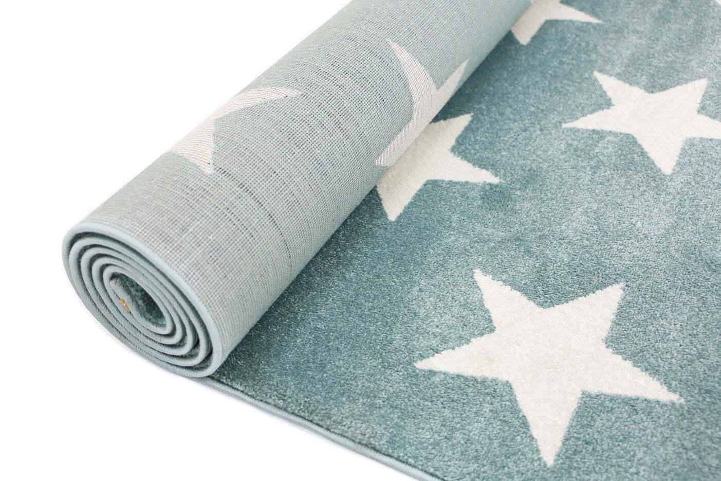 Petite Aqua Modern Star Kids Rug