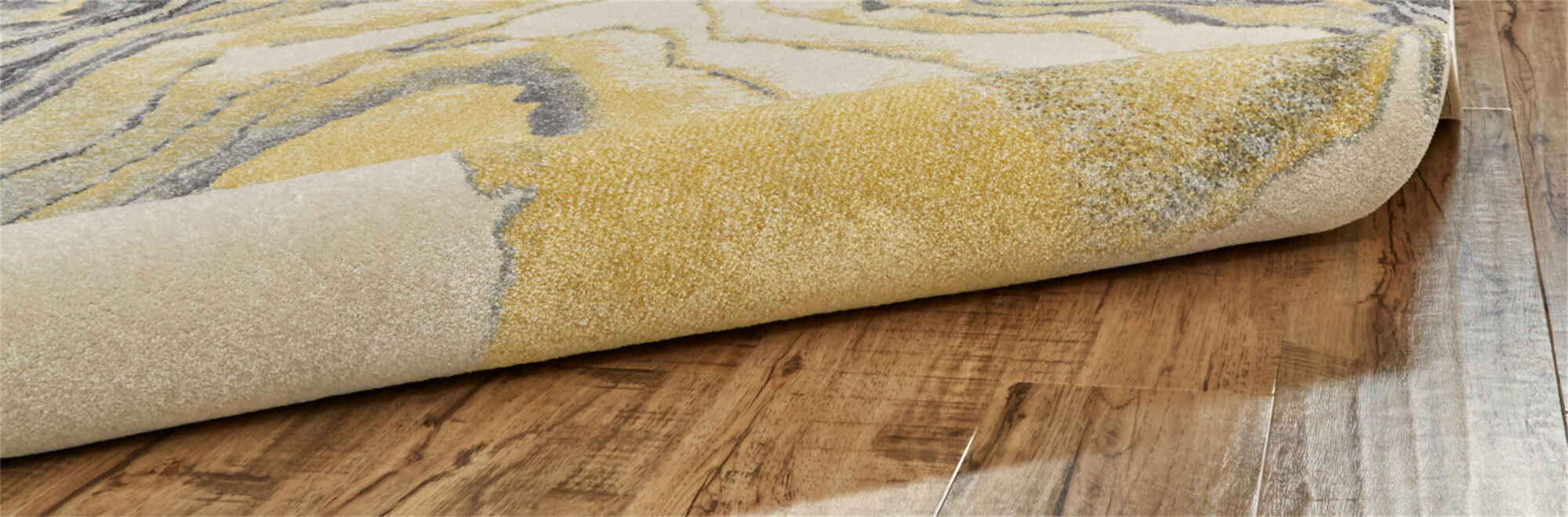 Large View Roma Yellow Modern Abstract Rug