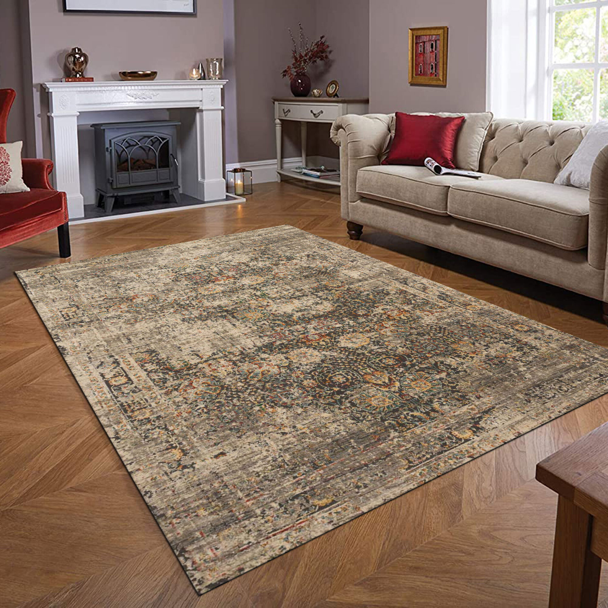 Saba Traditional Distressed Rug