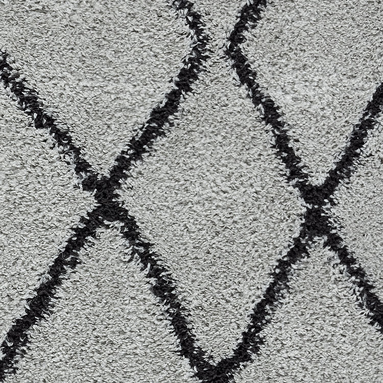 Salem Moroccan Grey Shaggy Rug