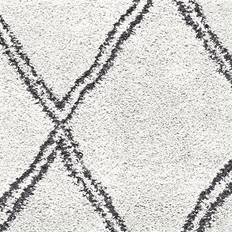 Salem Ivory Moroccan Shaggy Rug