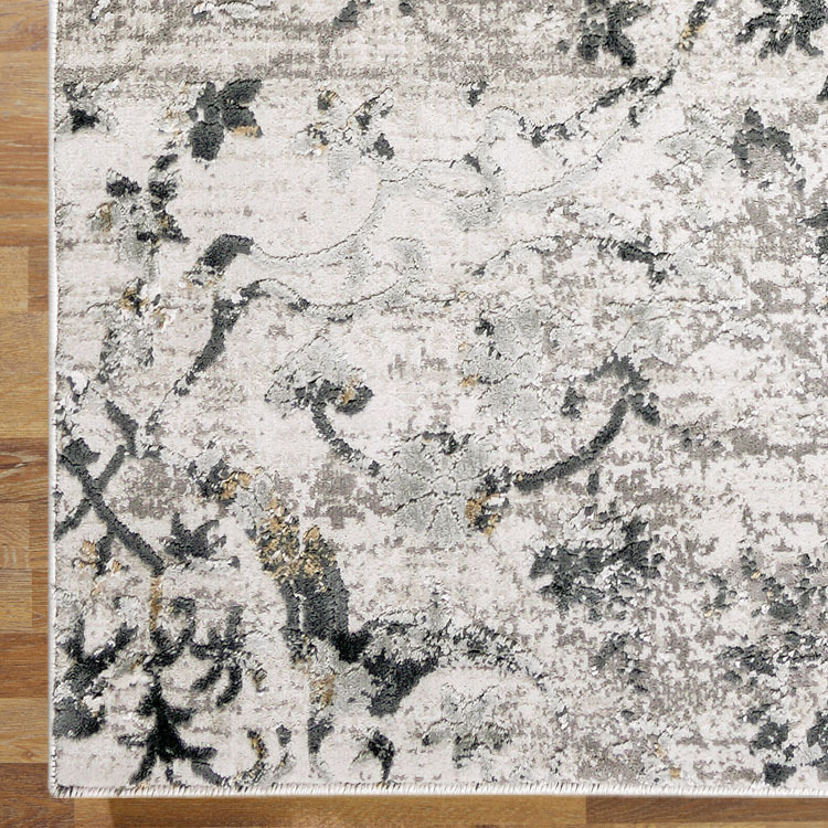 Large View Saul Beige Floral Transitional Rug