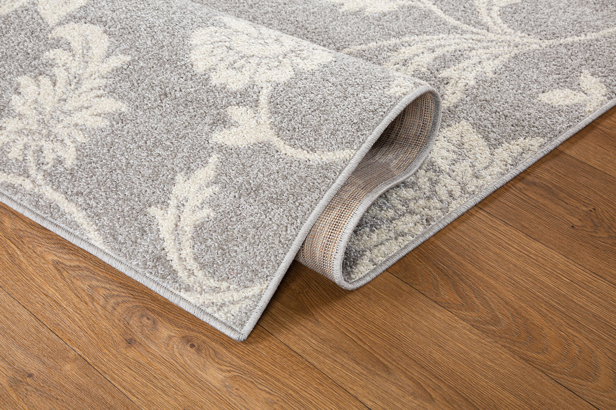 Large View Sandy Contemporary Floral Rug
