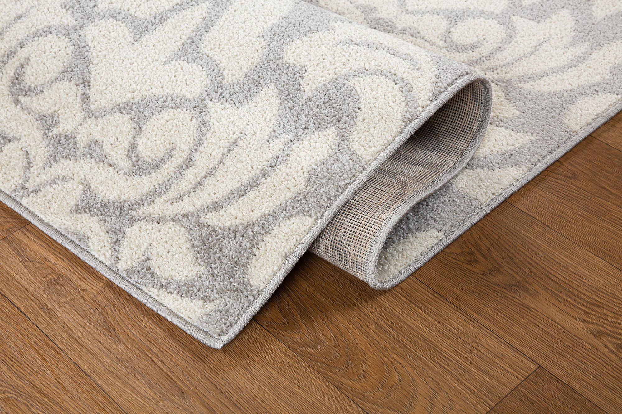 Large View Sandy Contemporary Floral Rug