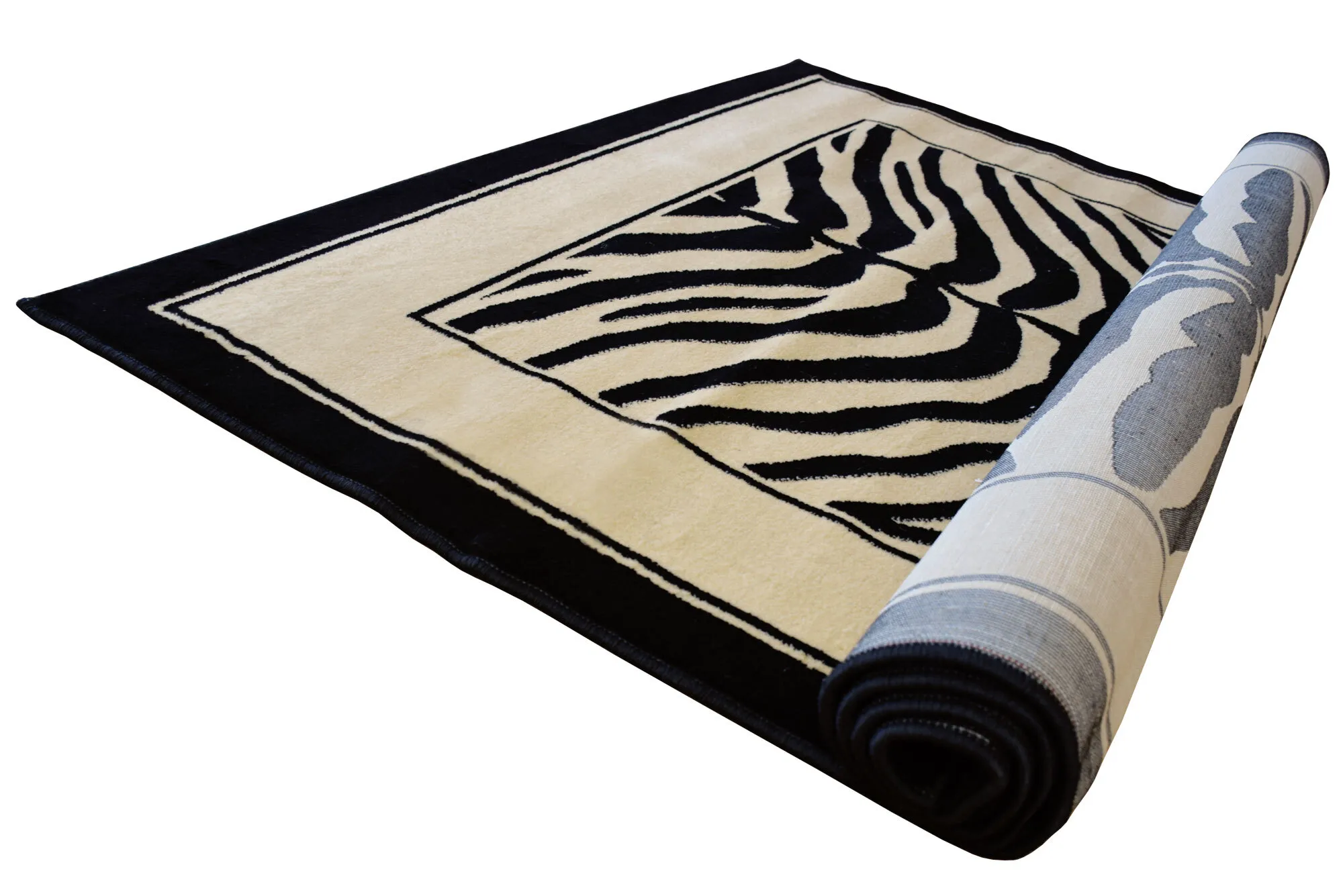 Large View Safa Zebra Animal Print Rug
