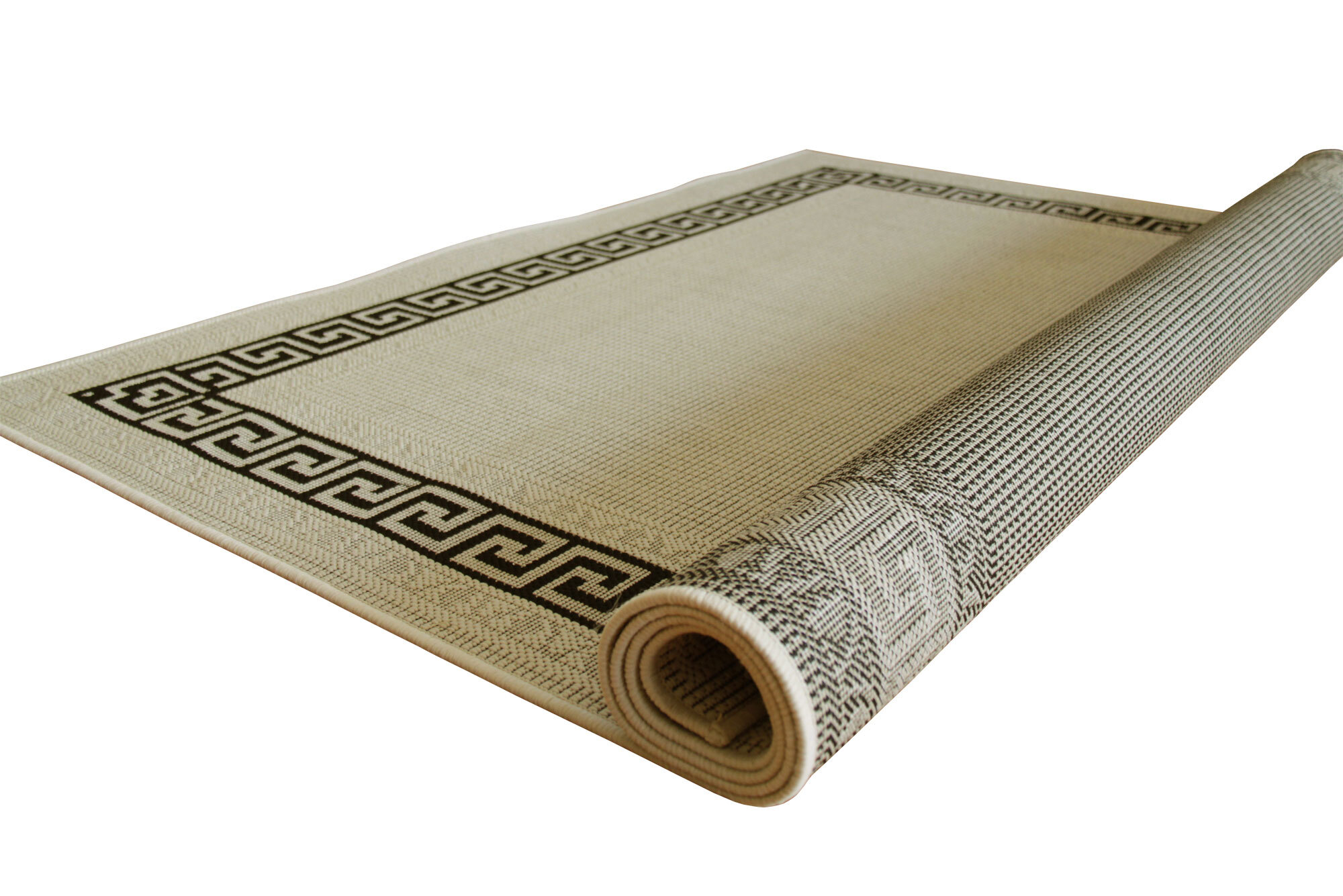 Large View Storm Flatweave Greek Key Rug