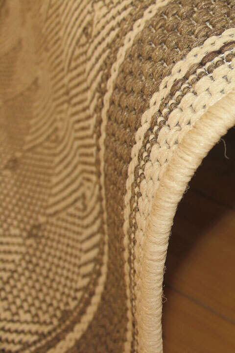 Large View Sama Beige Flatweave Border Rug