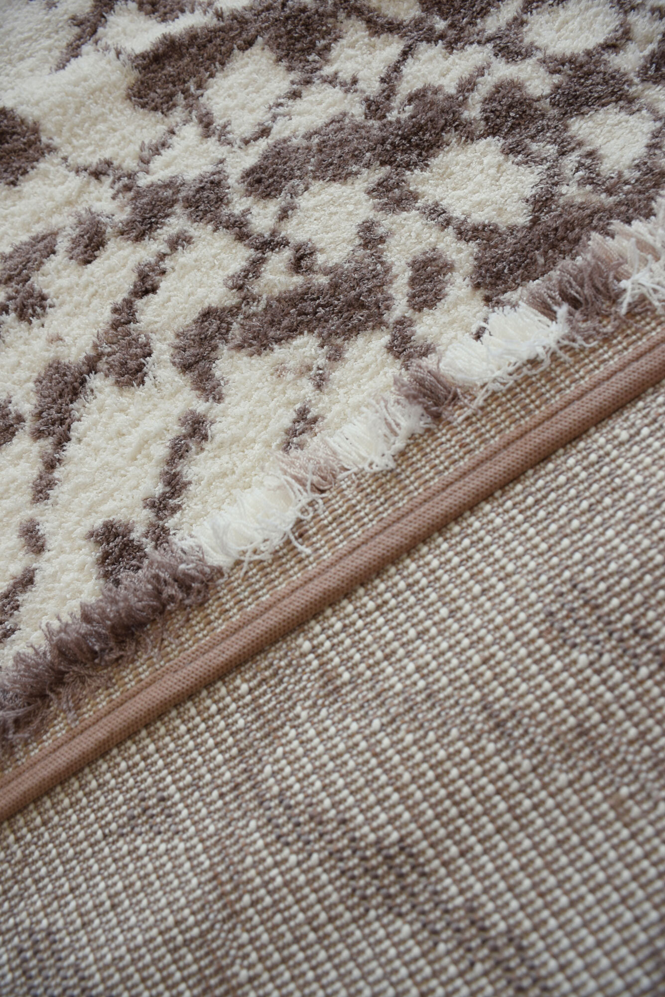 Saffron Tan Moroccan Shaggy Rug