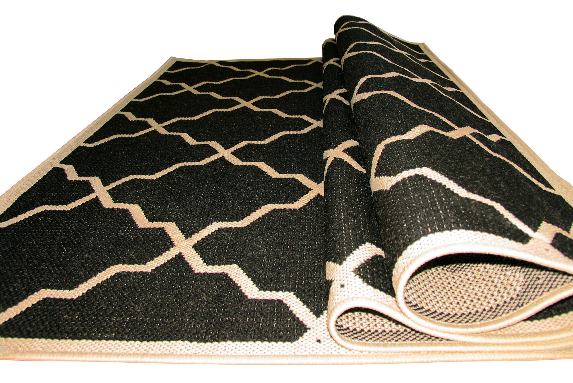 Large View Storm Flatweave Trellis Rug