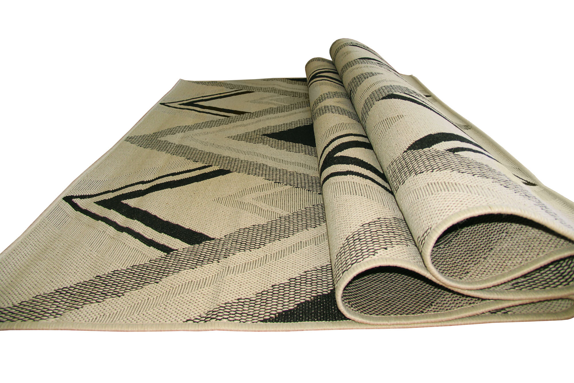 Large View Storm Ivory Diamond Pattern Rug