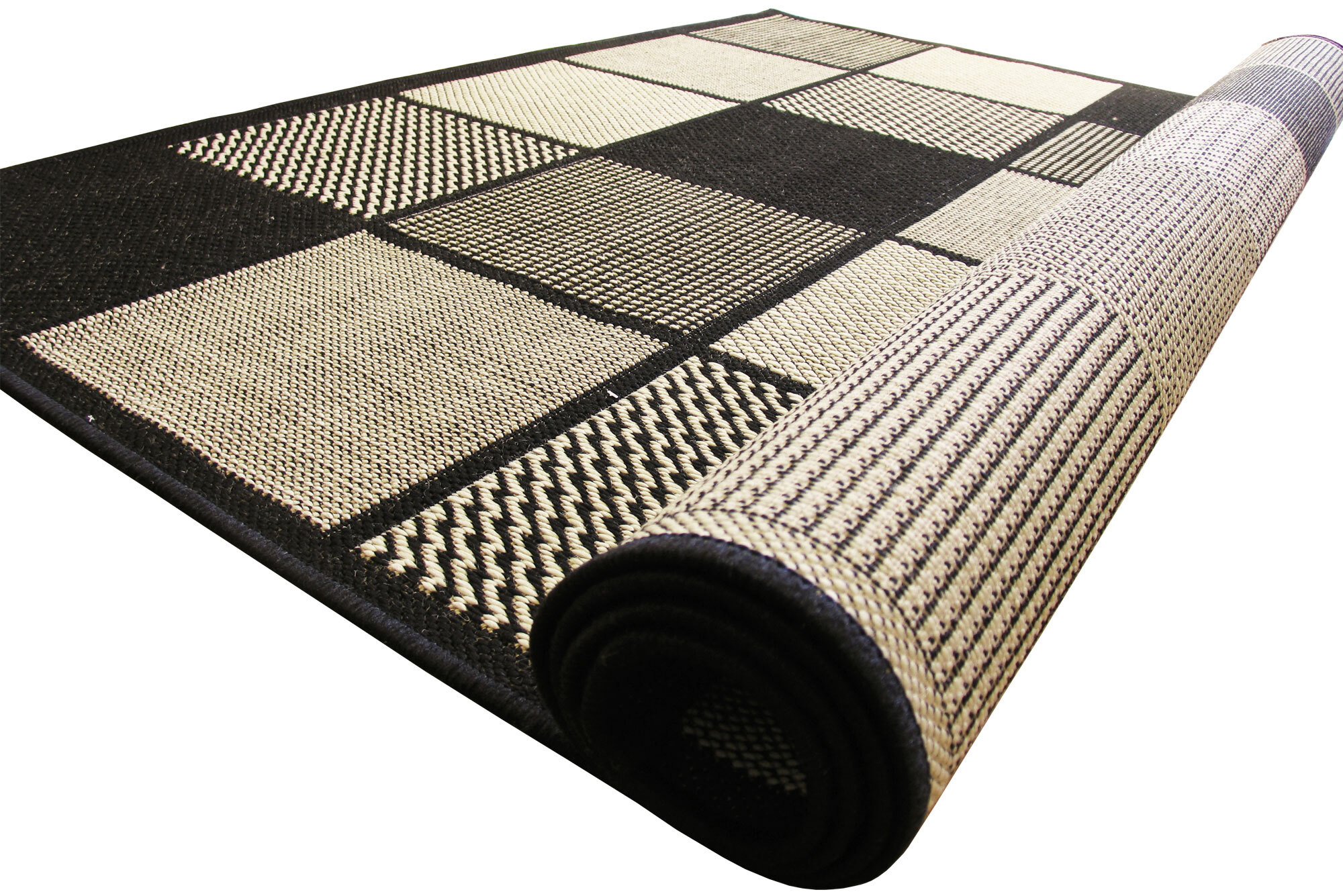 Large View Storm Flatweave Geometric Rug