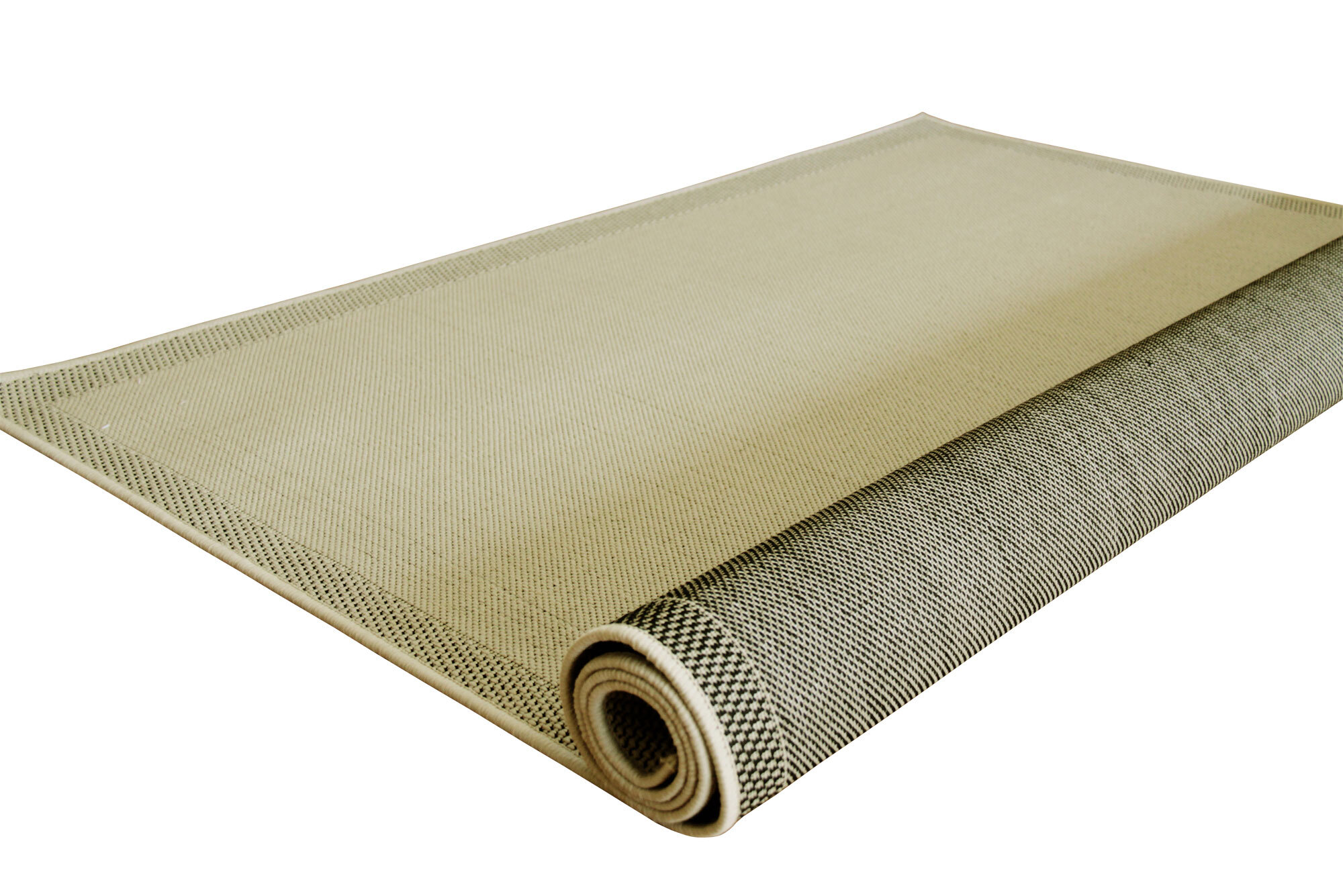 Large View Storm Plain Flatweave Border Rug