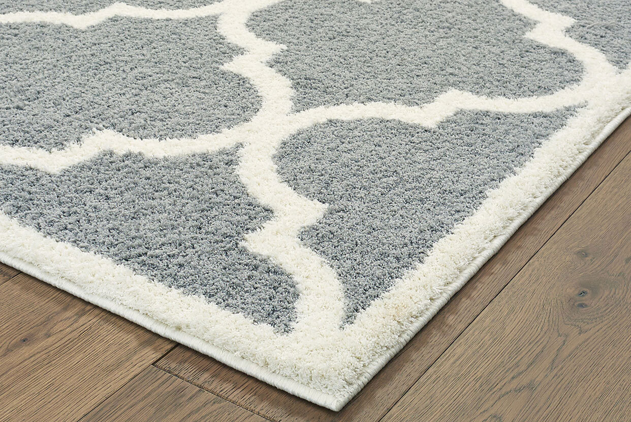 Large View Sofia Grey Moroccan Trellis Rug