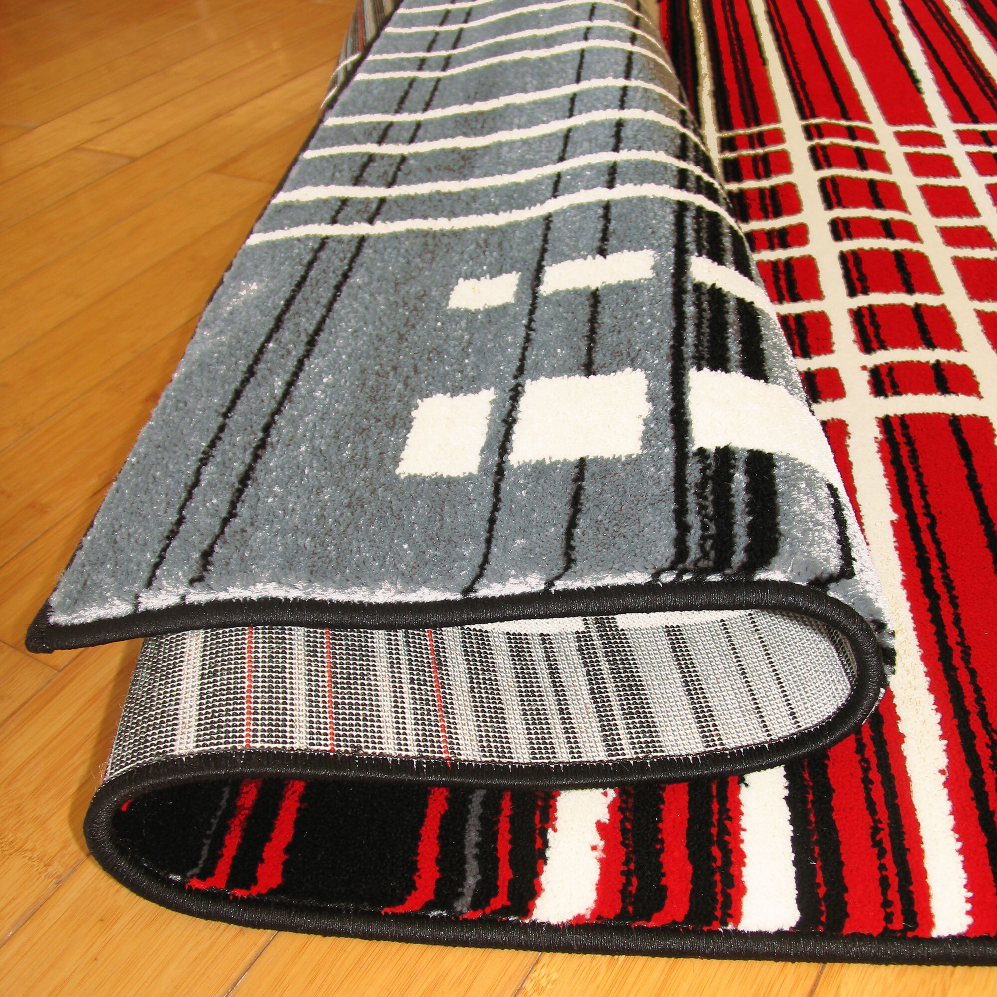 Large View Sky Modern Striped Rug