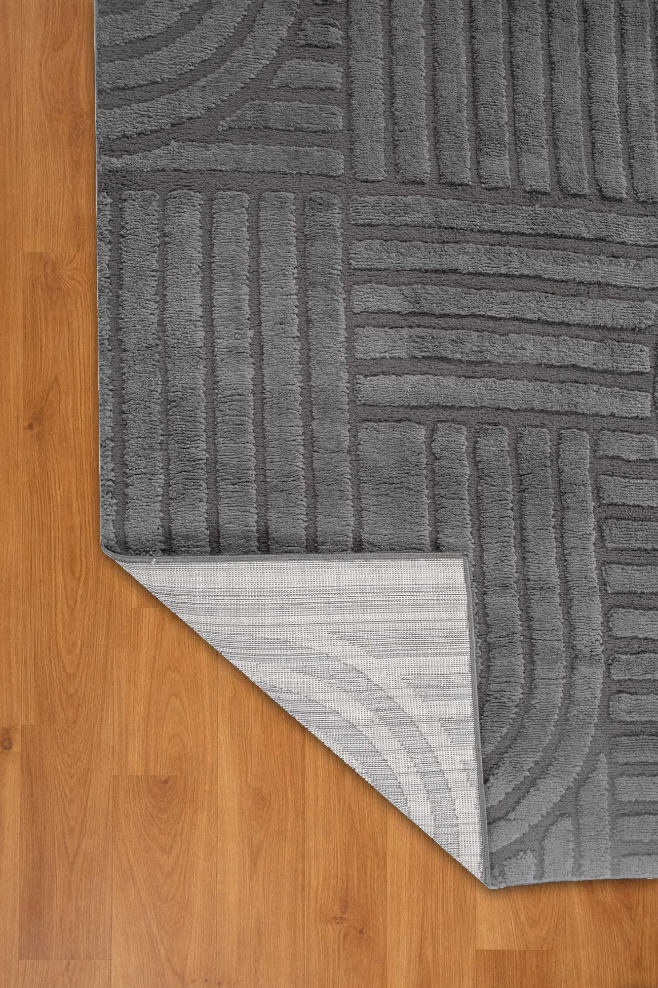 Viper Dark Grey Modern Arch Rug