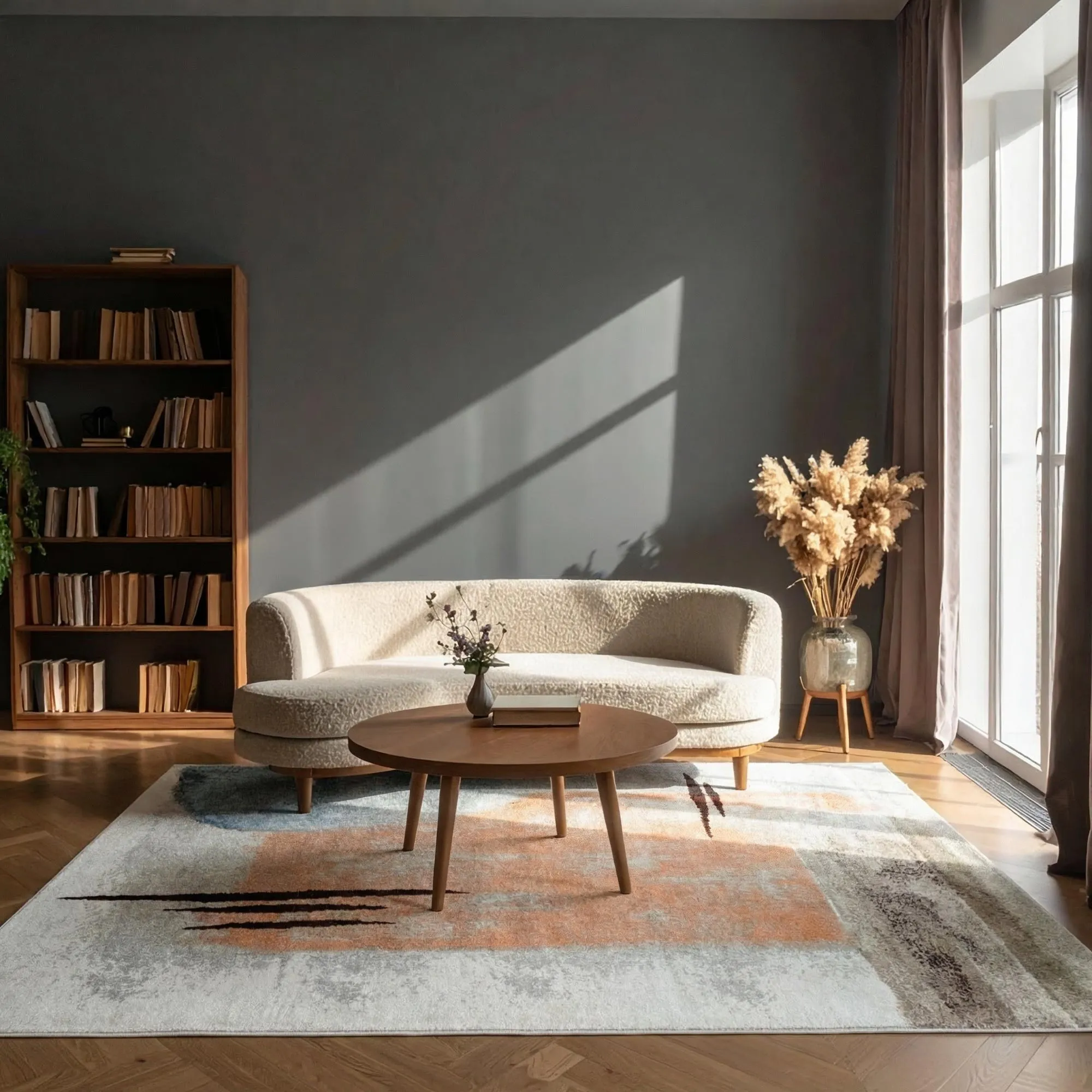Vivid Contemporary Painterly Rug