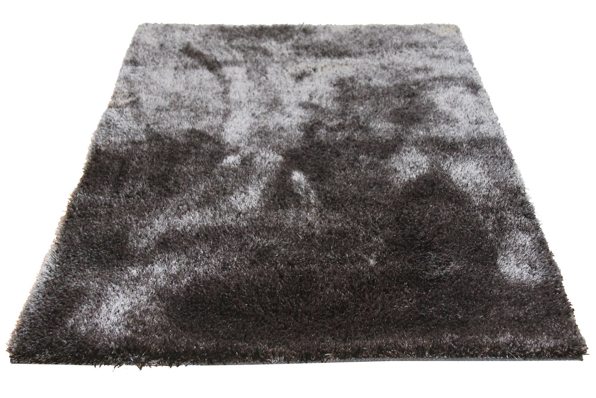 Large View Vera Thick Plain Black Shaggy Rug