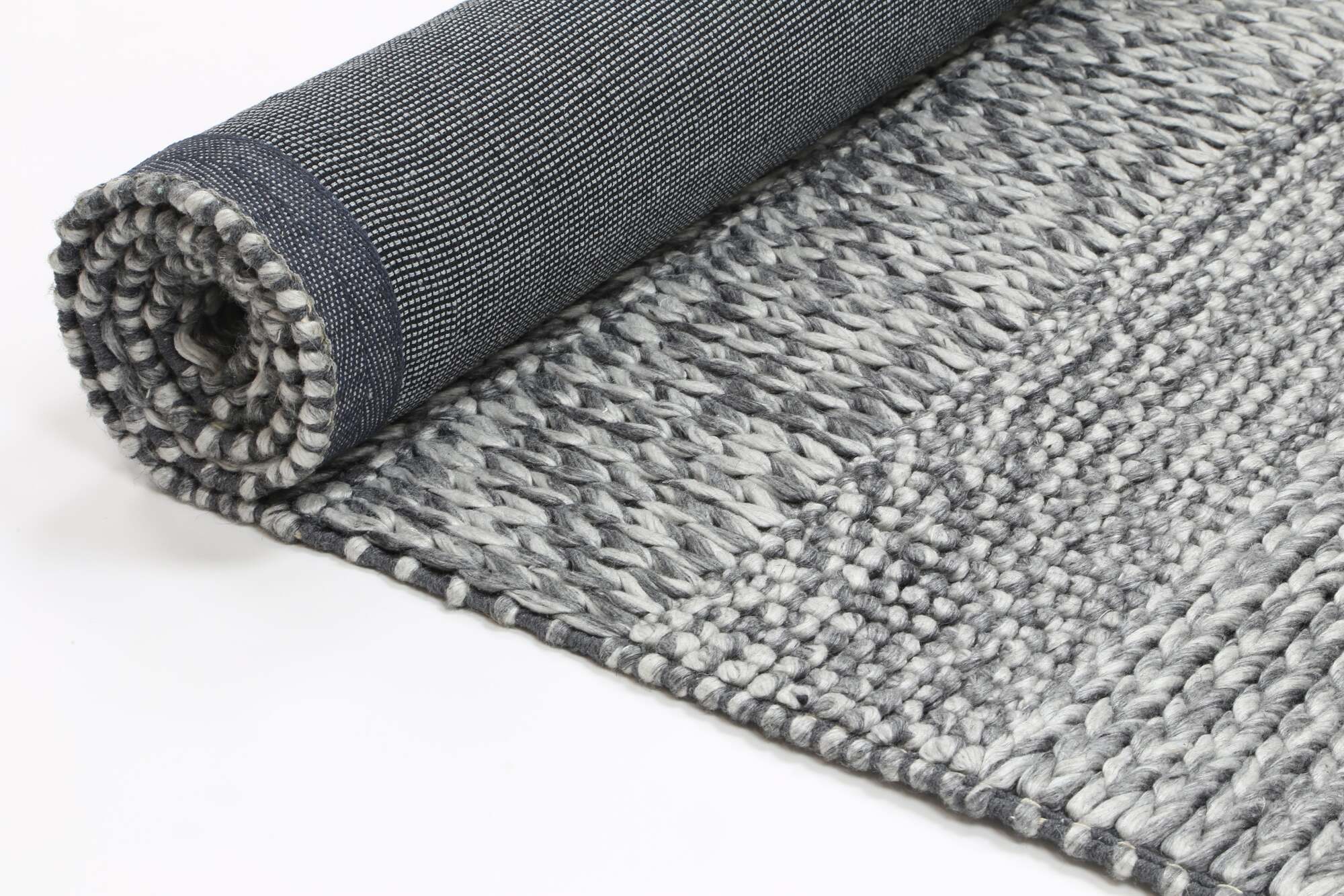 Large View Zuri Charcoal Hand Loomed Rug