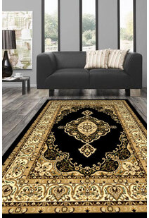 Atlanta Classic Medallion Black Rug