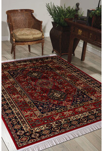 Afghan Traditional Red Border Rug