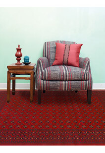 Red Afghan Tribal Geometric Rug