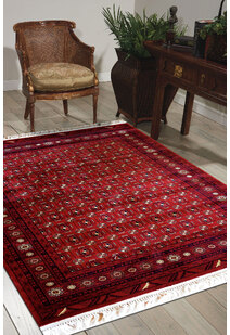 Red Afghan Tribal Medallion Rug