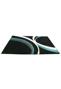 Bonnie Black Modern Abstract Rug