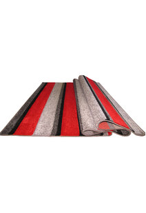 Bonnie Modern Red Striped Rug