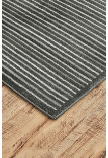 Brigitte Modern Grey Striped Rug
