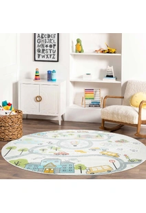 Candy Road Kids Round Rug