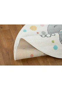 Candy Elephant Kids Round Rug