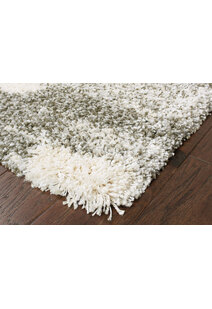 Ciro Beige Abstract Shaggy Rug