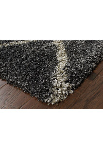 Ciro Black Moroccan Shaggy Rug