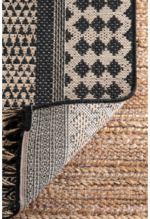 Carlo Diamond Design Fringed Rug