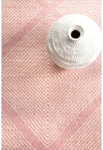 Dhurrie Pink Diamond Pattern Rug
