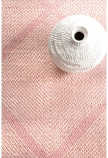 Dhurrie Pink Diamond Pattern Rug