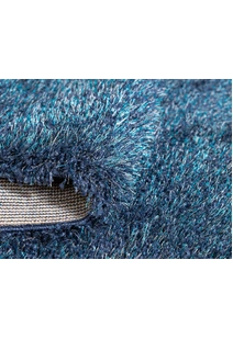 Dream Plain Blue Shaggy Rug