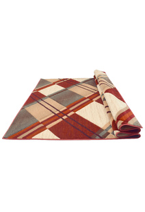 Eliza Carved Tartan Pattern Rug