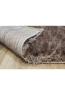 Elisa Silky Soft Brown Shaggy Rug