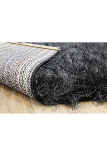 Elisa Silky Soft Black Shaggy Rug