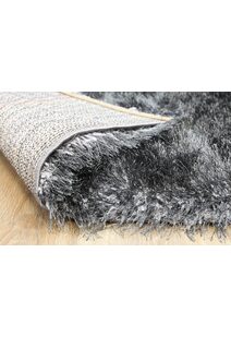 Elisa Silky Soft Grey Shaggy Rug
