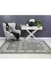 Emma Grey Traditional Floral Rug