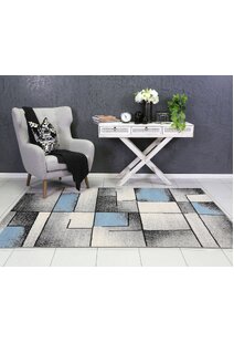 Emma Blue Modern Abstract Rug