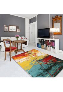 Ellen Multi Coloured Modern Rug
