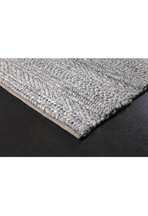 Echo Grey Hand Braided Wool Rug