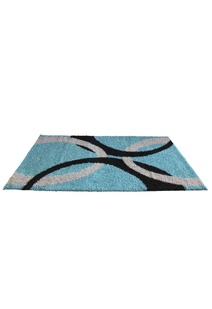 Moss Modern Turquoise Shag Rug